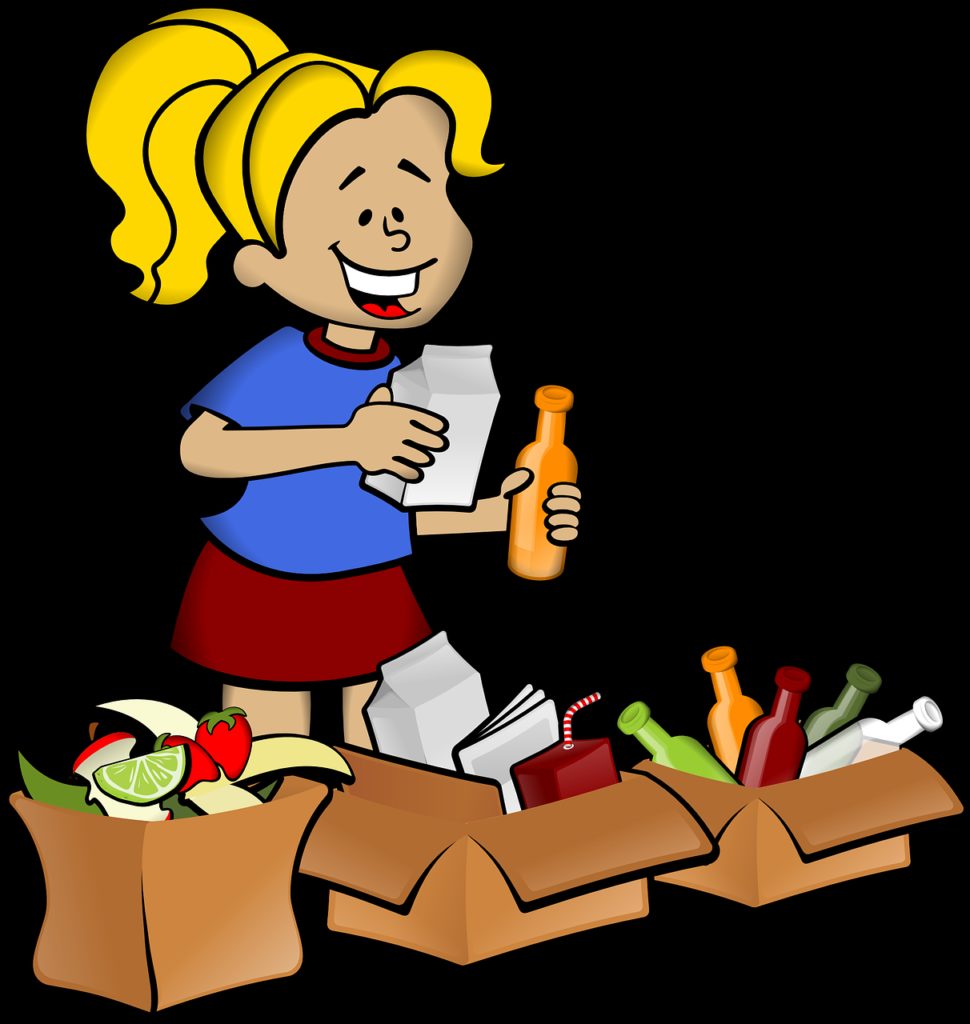 reciclando con niños